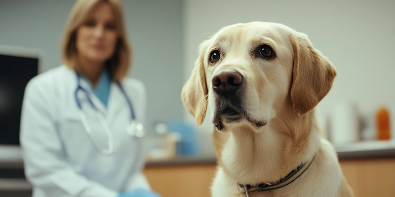 Dogs at the Vet clinic for regular check-up