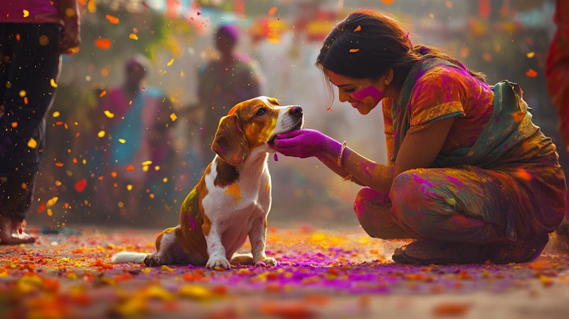 Play with Pet safe colors during Holi