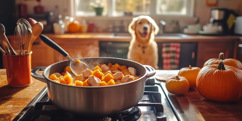 Pumpkin Recipes for Dogs: Pumpkin and Chicken Stew
