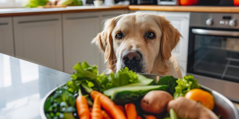 Natural foods and fruits for dogs