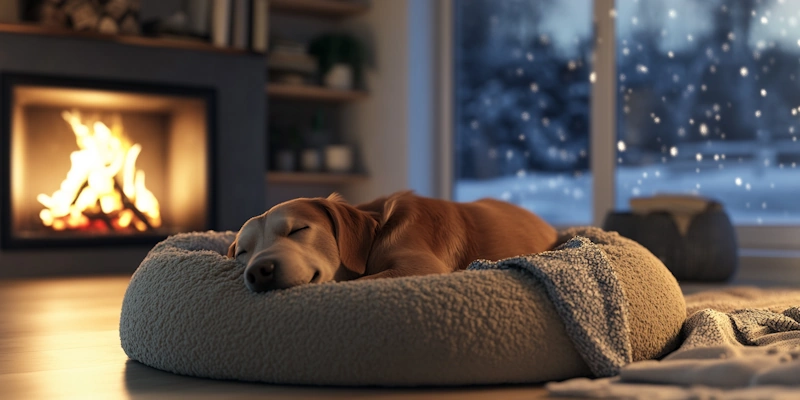 winter safety tips_dog_bed